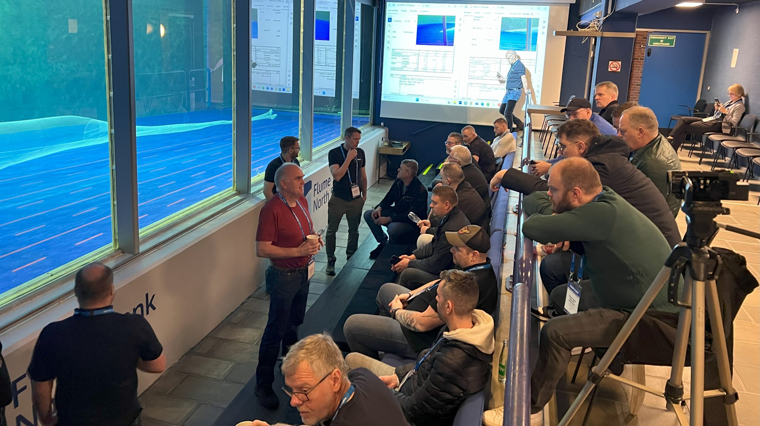 Good participation in Hampidjan’s trip to the flume tank in Hirtshals