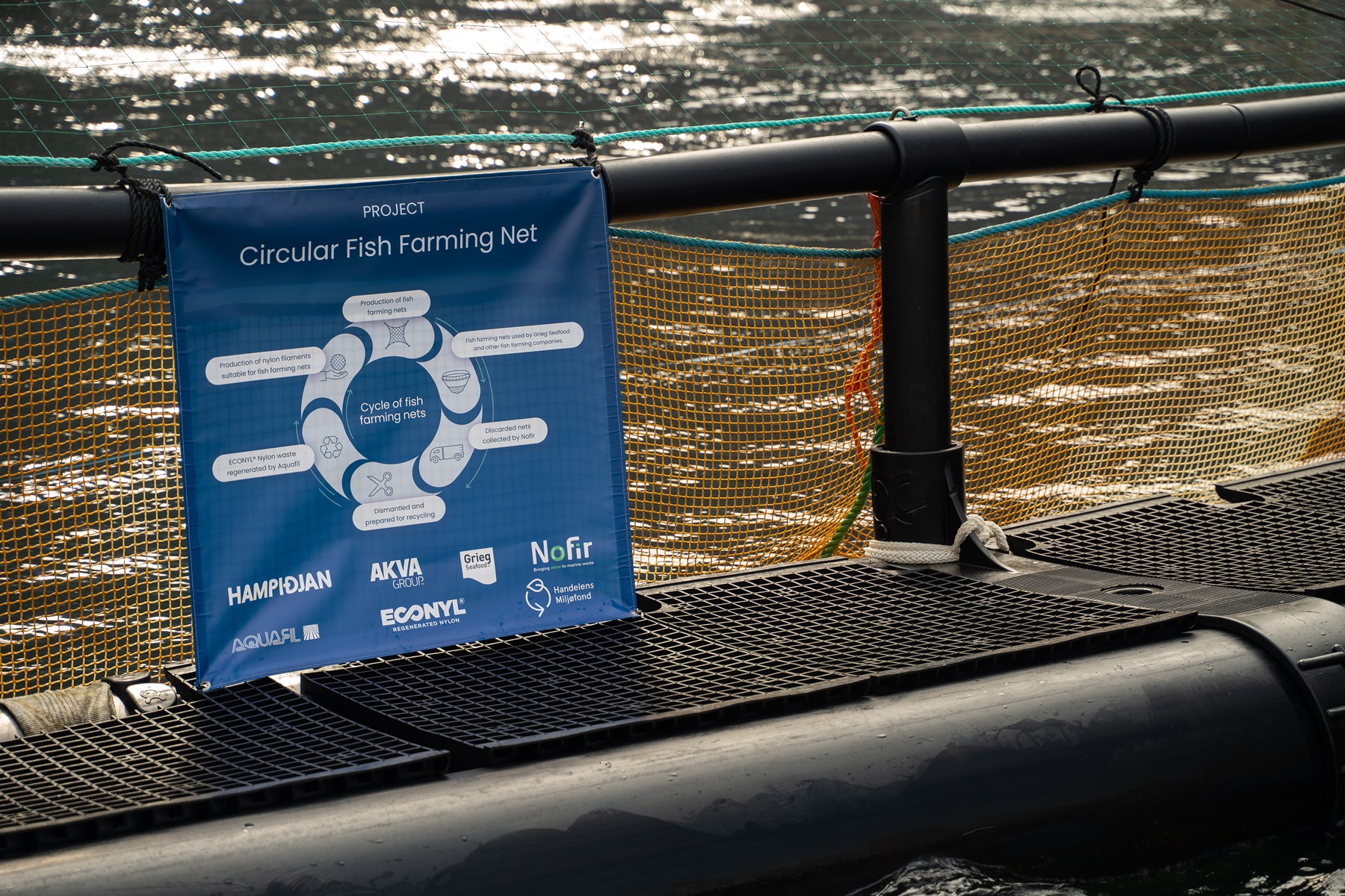 Circularity in Action – Fish Farming Cages Made from Recycled Nylon in Use